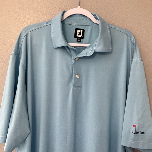 Foot joy Ultimate High-Tech Golf Shirt size XX L light blue T35 - Picture 2 of 7